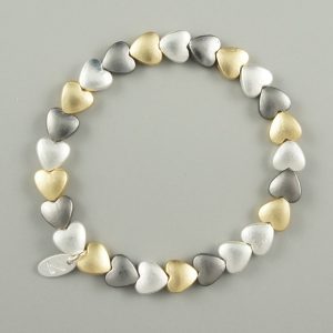 3-colour heart bracelet