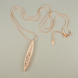 Rose gold crystal pendant