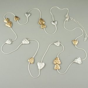 Matt gold and silver necklace