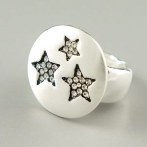 Silver star ring