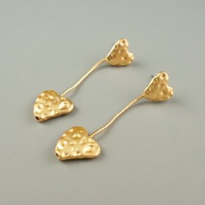 Petra matt gold earrings