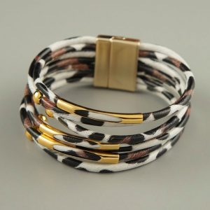 Lila animal print bracelet