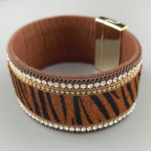 Brown animal print bracelet