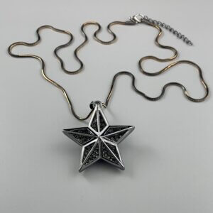 Star black necklace