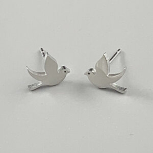 Lovebird silver earrings