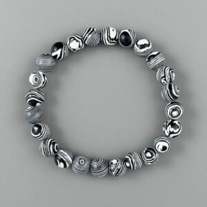 Zebra bead bracelet