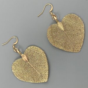 Leafy gold earrings