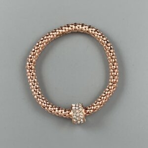 Ice rose gold coloured bracelet with crystal studded cuff.